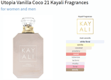 Utopia Vanilla Coco 21 Kayali Fragrances for women and men - AmaruParis Fragrance Sample