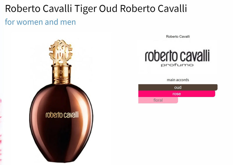 Roberto Cavalli Tiger Oud Roberto Cavalli for women and men - AmaruParis