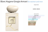 Blanc Kogane Giorgio Armani for women and men - AmaruParis Fragrance Sample