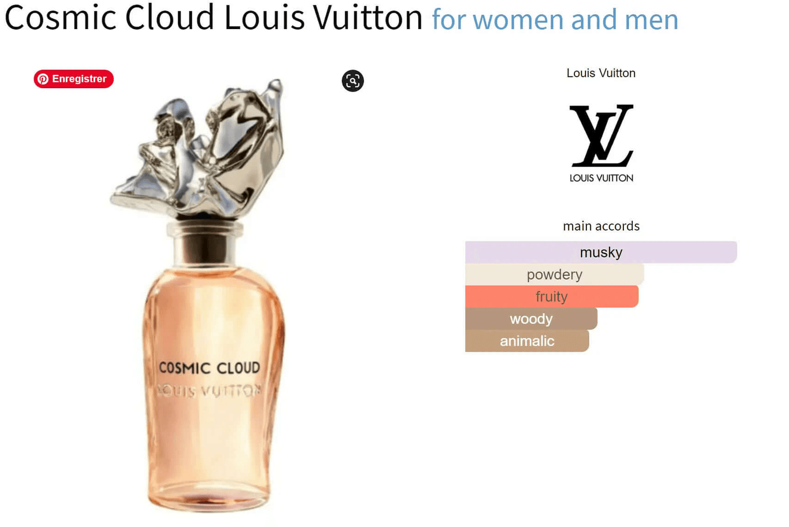 Cosmic Cloud Louis Vuitton for women and men Decant Fragrance Samples