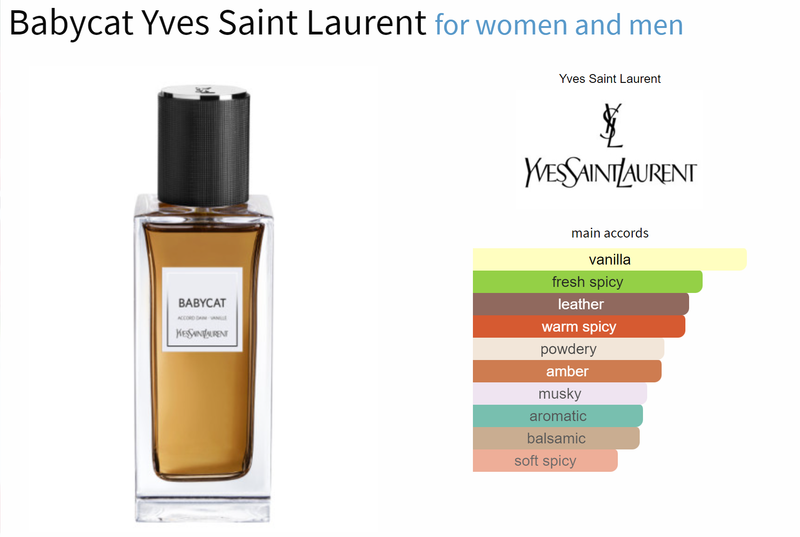 Babycat Yves Saint Laurent for women and men - AmaruParis Fragrance Sample