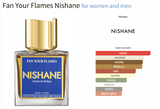 Attisez vos flammes Nishane pour femmes et hommes 