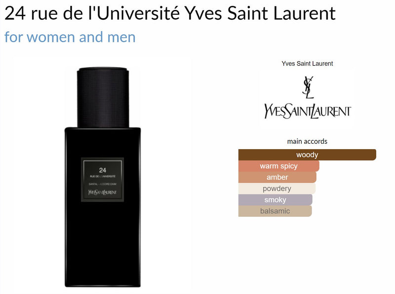 24 rue de l'Université Yves Saint Laurent for women and men - ParfumAmaruParis