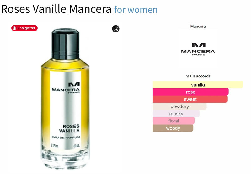 Roses Vanille Mancera for women - AmaruParis