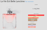 La Vie Est Belle Lancôme for women Decant Fragrance Samples - AmaruParis Fragrance Sample