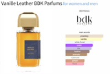 Vanille Leather BDK Parfums for women and men - AmaruParis Fragrance Sample