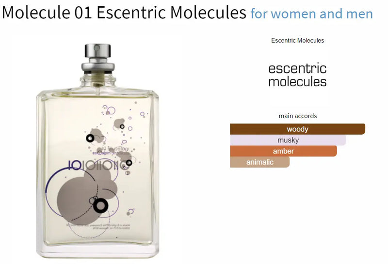 Molecule 01 Escentric Molecules for women and men - AmaruParis