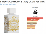 Bade'e Al Oud Honor & Glory Lattafa Perfumes for women and men - AmaruParis Fragrance Sample