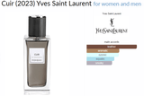 Cuir (2023) Yves Saint Laurent for women and men - AmaruParis Fragrance Sample