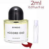 Accord Oud Byredo for women and men Decant Fragrance Samples - ParfumAmaruParis