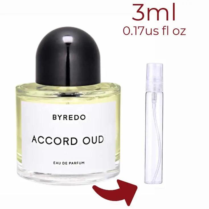 Accord Oud Byredo for women and men Decant Fragrance Samples - ParfumAmaruParis