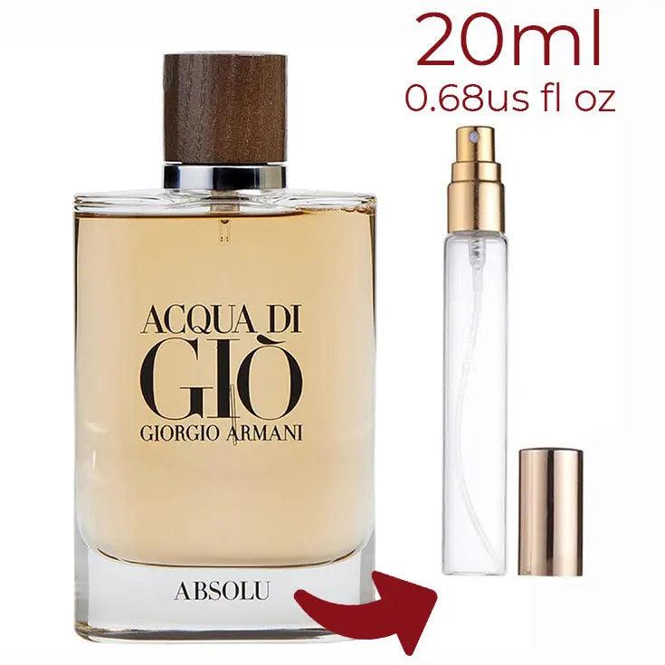 Acqua di Giò Absolu Giorgio Armani for men Decant Fragrance Samples - ParfumAmaruParis