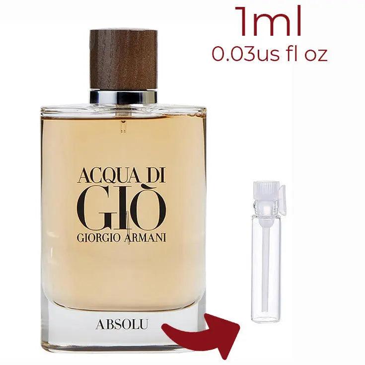 Acqua di Giò Absolu Giorgio Armani for men Decant Fragrance Samples - ParfumAmaruParis