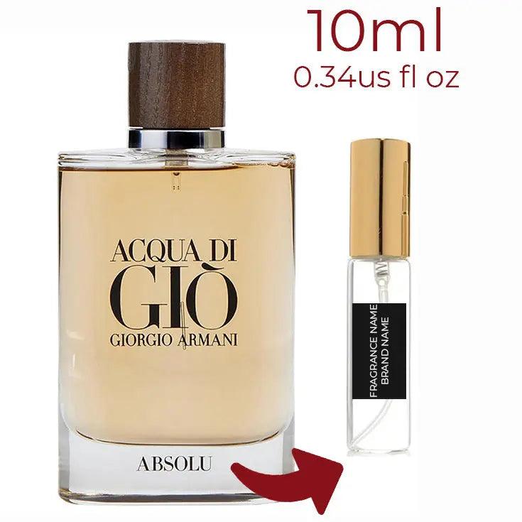 Acqua di Giò Absolu Giorgio Armani for men Decant Fragrance Samples - ParfumAmaruParis