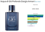 Acqua di Giò Profondo Giorgio Armani for men Decant Fragrance Samples - ParfumAmaruParis