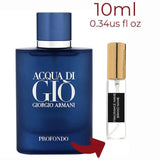 Acqua di Giò Profondo Giorgio Armani for men Decant Fragrance Samples - ParfumAmaruParis