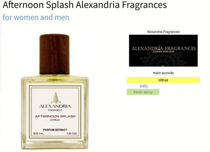 Afternoon Splash Alexandria Fragrances for women and men - ParfumAmaruParis