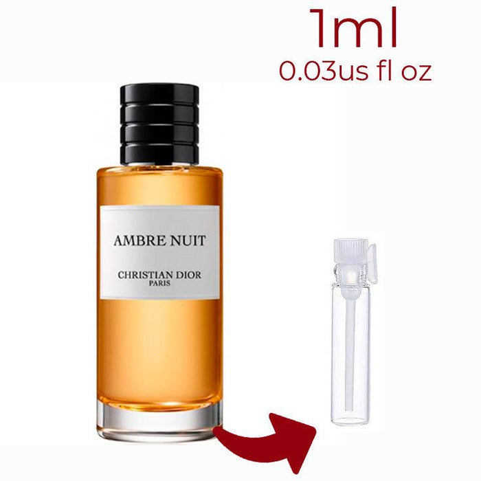 Ambre Nuit Dior fur Frauen und Manner Dekantieren Sie Duftproben