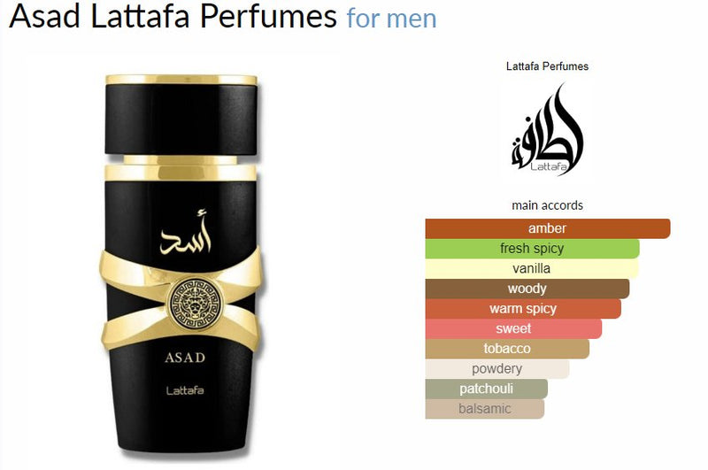 Asad Lattafa Perfumes for men - ParfumAmaruParis