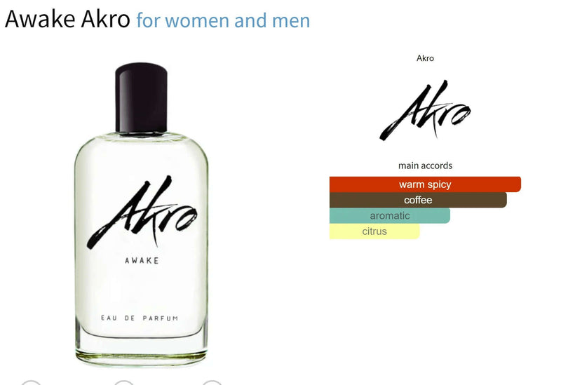 Awake Akro for women and men Decant Fragrance Samples - ParfumAmaruParis