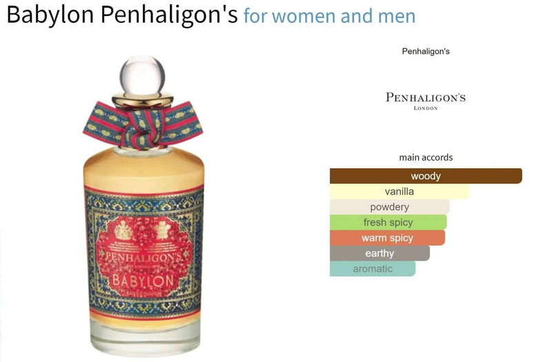 Babylon Penhaligon's for women and men Decant Fragrance Samples - ParfumAmaruParis