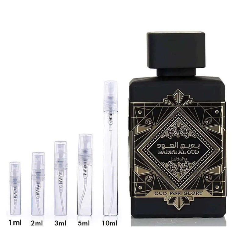 Bade'e Al Oud Oud for Glory Lattafa Perfumes for women and men Decant Fragrance Samples - ParfumAmaruParis