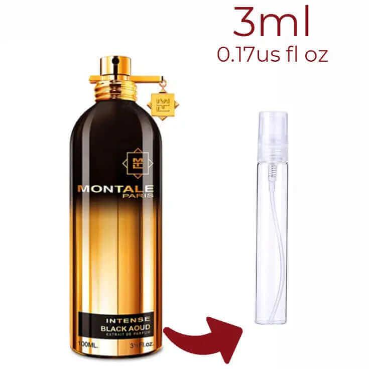 Black Aoud Intense Montale for women and men Decant Fragrance Samples - ParfumAmaruParis