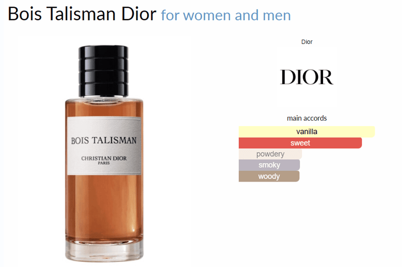 Bois Talisman Dior for women and men - ParfumAmaruParis