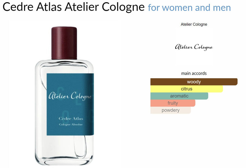 Cedre Atlas Atelier Cologne for women and men - ParfumAmaruParis