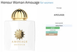 Honour Woman Amouage for women Decant Fragrance Samples - ParfumAmaruParis