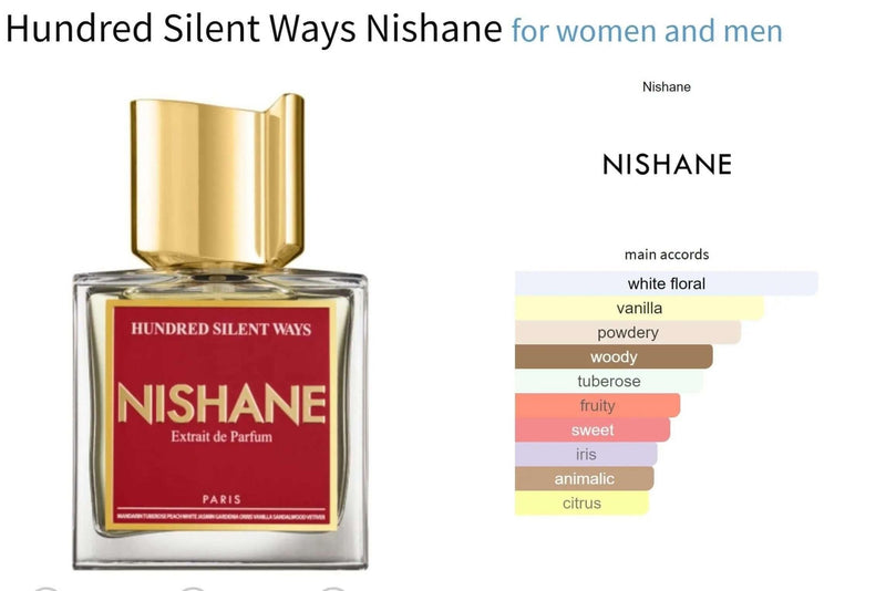 Hundred Silent Ways Nishane for women and men Decant Fragrance Samples - ParfumAmaruParis