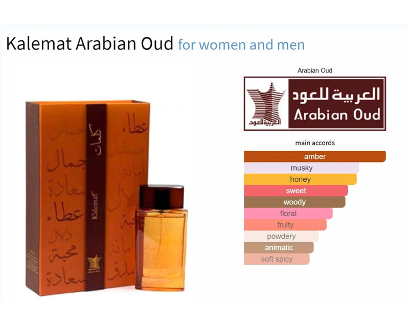 Kalemat Arabian Oud for women and men Decant Fragrance Samples - ParfumAmaruParis