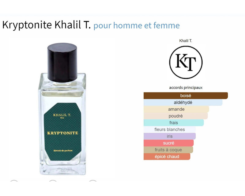 Kryptonite Khalil T. for women and men Decant Fragrance Samples - ParfumAmaruParis