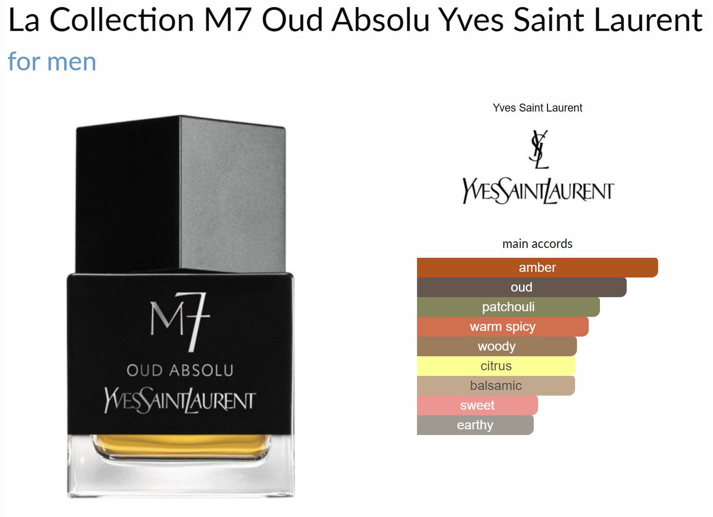 M7 oud absolu yves saint laurent best sale