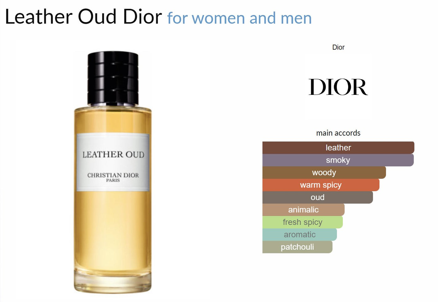 Leather Oud Dior for women and men