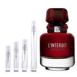 L'Interdit Eau de Parfum Rouge Givenchy for women Decant Fragrance Samples - ParfumAmaruParis