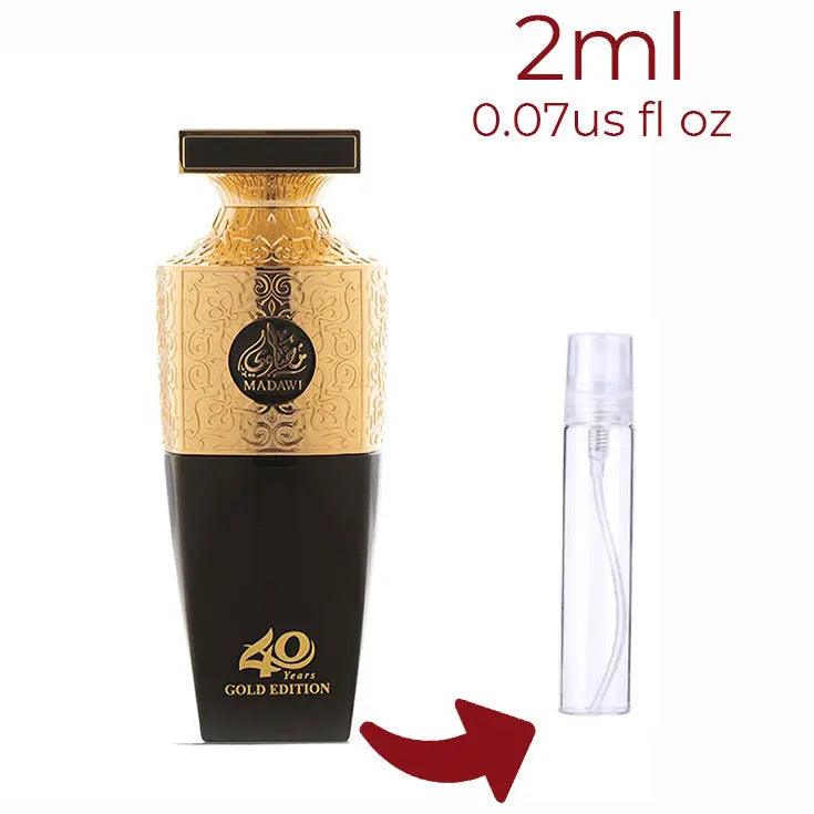 Madawi 40 years Gold Edition Arabian Oud for women and men Decant Fragrance Samples - ParfumAmaruParis