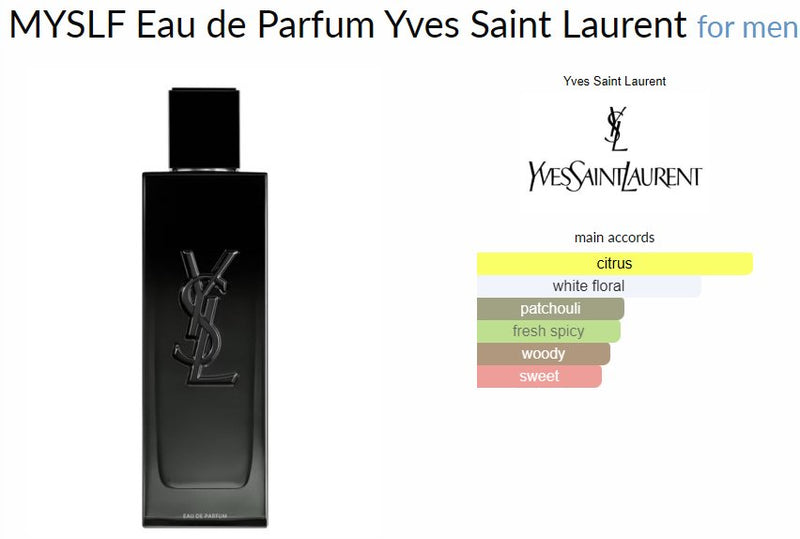 MYSLF Eau de Parfum Yves Saint Laurent for men - ParfumAmaruParis