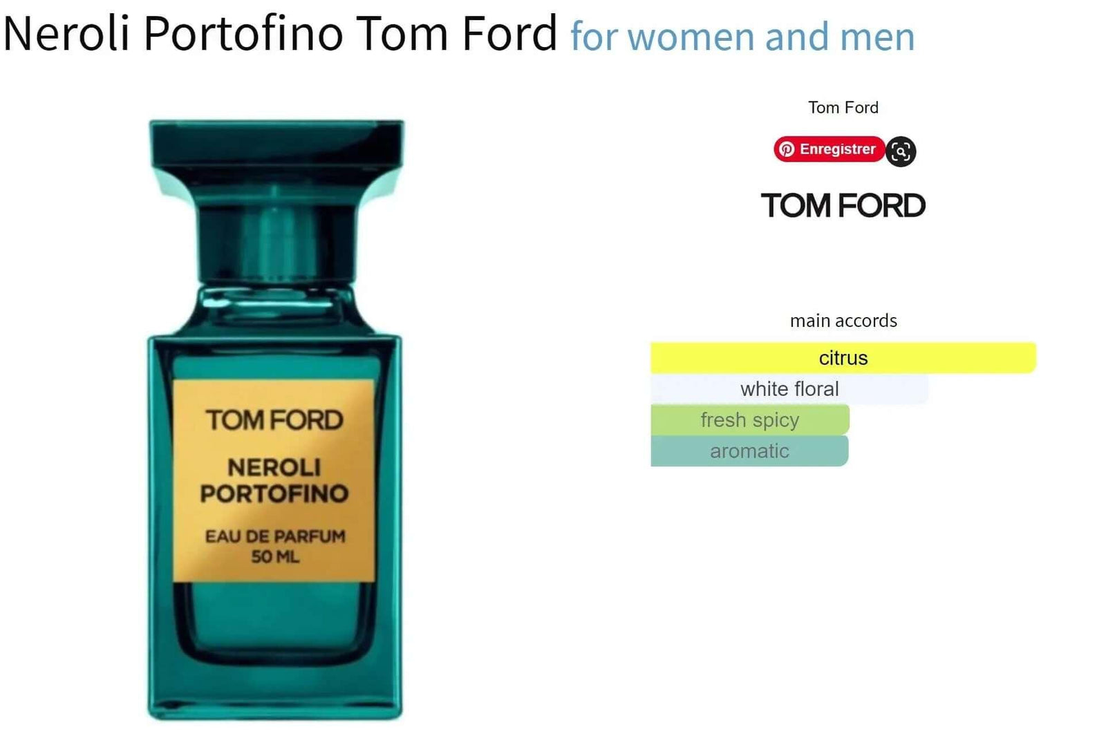 Tom Ford Neroli Portofino Perfume 50 ml authentic