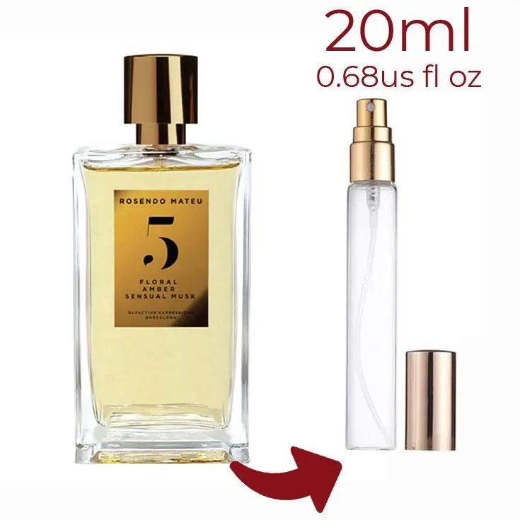 Rosendo Mateu Nº 5 Floral, Amber, Sensual Musk Rosendo Mateu Olfactive Expressions for women and men Decant Fragrance Samples - ParfumAmaruParis