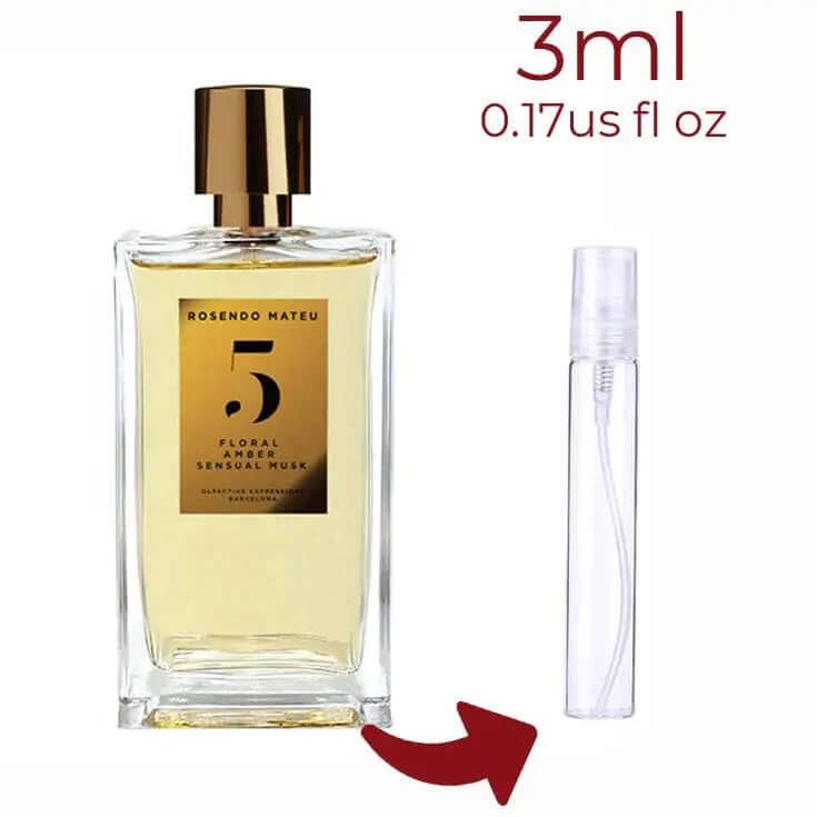 Rosendo Mateu Nº 5 Floral, Amber, Sensual Musk Rosendo Mateu Olfactive Expressions for women and men Decant Fragrance Samples - ParfumAmaruParis