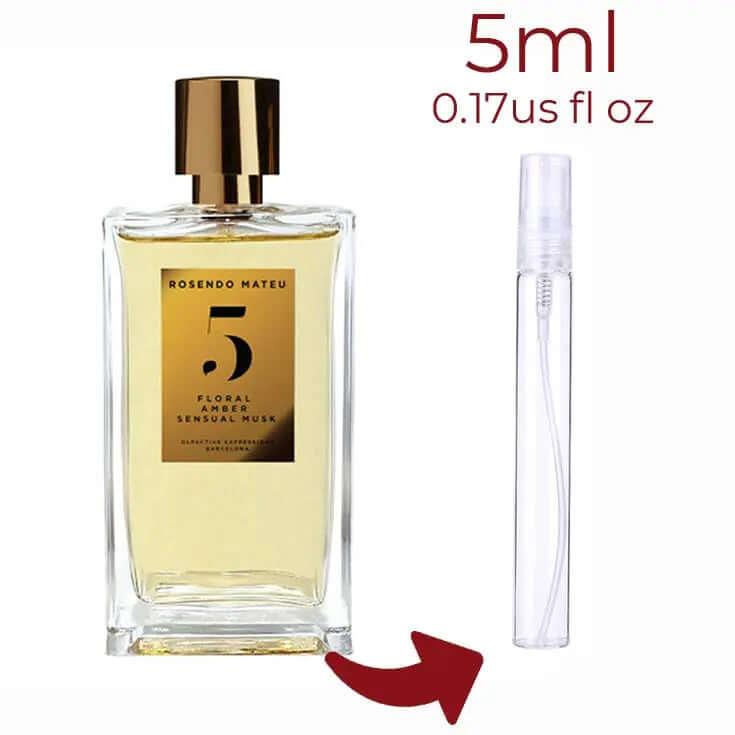 Rosendo Mateu Nº 5 Floral, Amber, Sensual Musk Rosendo Mateu Olfactive Expressions for women and men Decant Fragrance Samples - ParfumAmaruParis