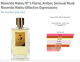 Rosendo Mateu Nº 5 Floral, Amber, Sensual Musk Rosendo Mateu Olfactive Expressions for women and men Decant Fragrance Samples - ParfumAmaruParis