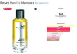 Roses Vanille Mancera for women Decant Fragrance Samples - ParfumAmaruParis