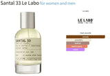 Santal 33 Le Labo for women and men Decant Fragrance Samples - ParfumAmaruParis