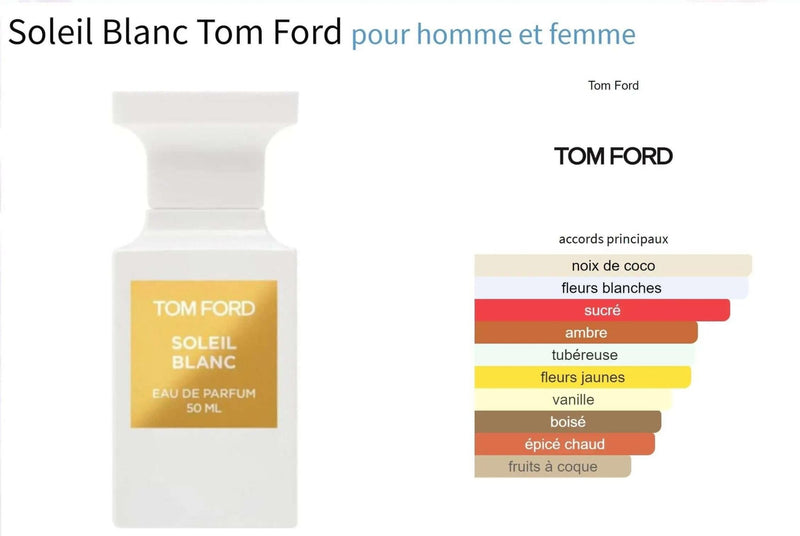 Soleil Blanc Tom Ford for women and men Decant Fragrance Samples - ParfumAmaruParis