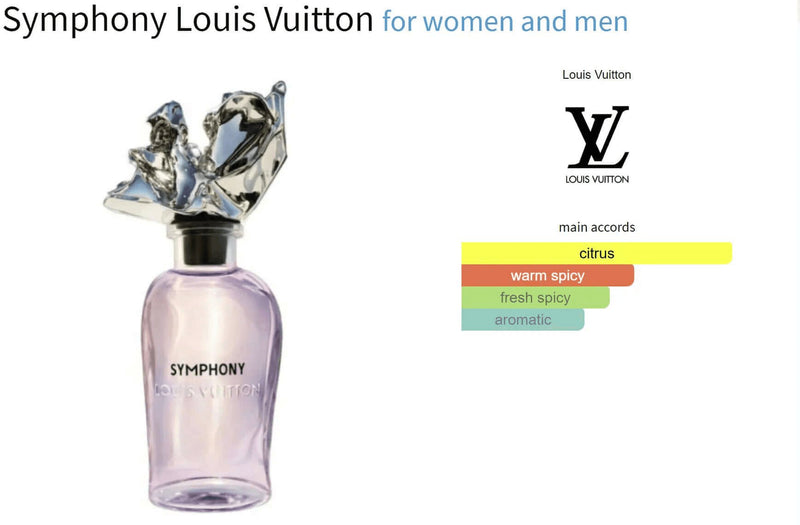 Symphony Louis Vuitton for women and men Decant Fragrance Samples - ParfumAmaruParis