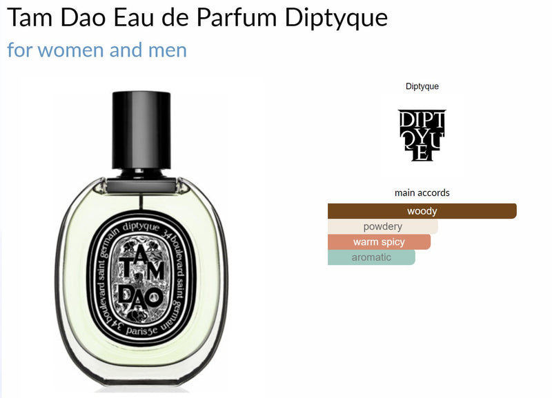 Tam Dao Eau de Parfum Diptyque for women and men - ParfumAmaruParis