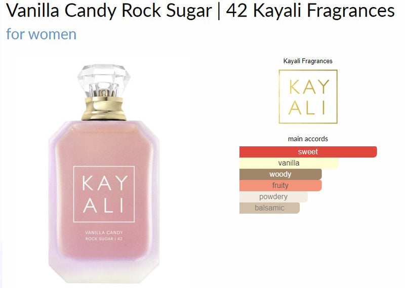 Vanilla Candy Rock Sugar | 42 Kayali Fragrances for women - ParfumAmaruParis