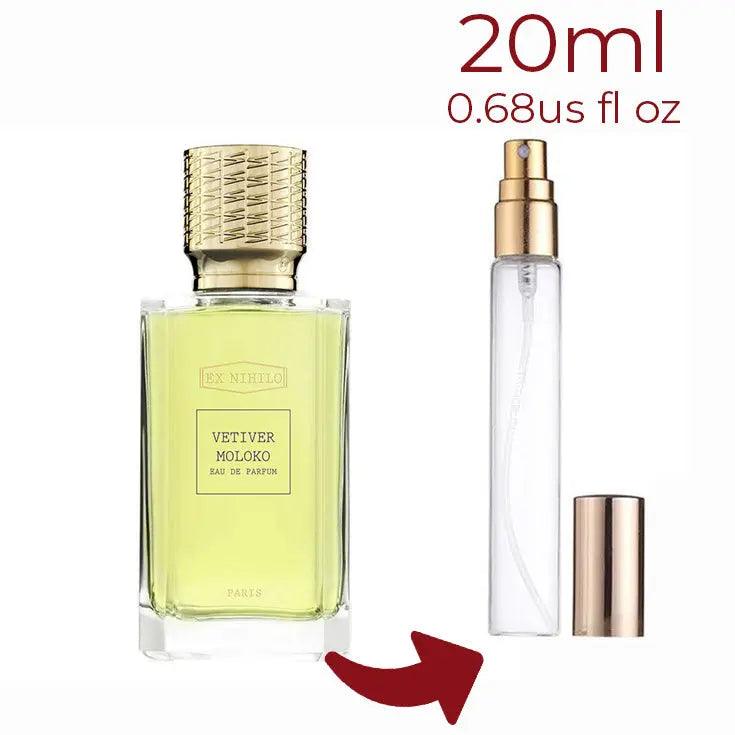 Vetiver Moloko Ex Nihilo for women and men Decant Fragrance Samples - ParfumAmaruParis